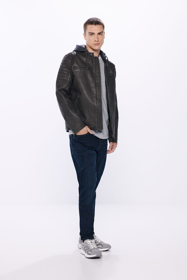 Springfield Blus&atilde;o efeito pele capuz cru