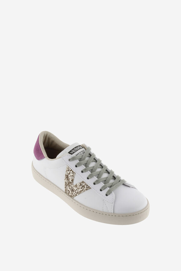 Victoria Zapatillas detalle glitter fucsia