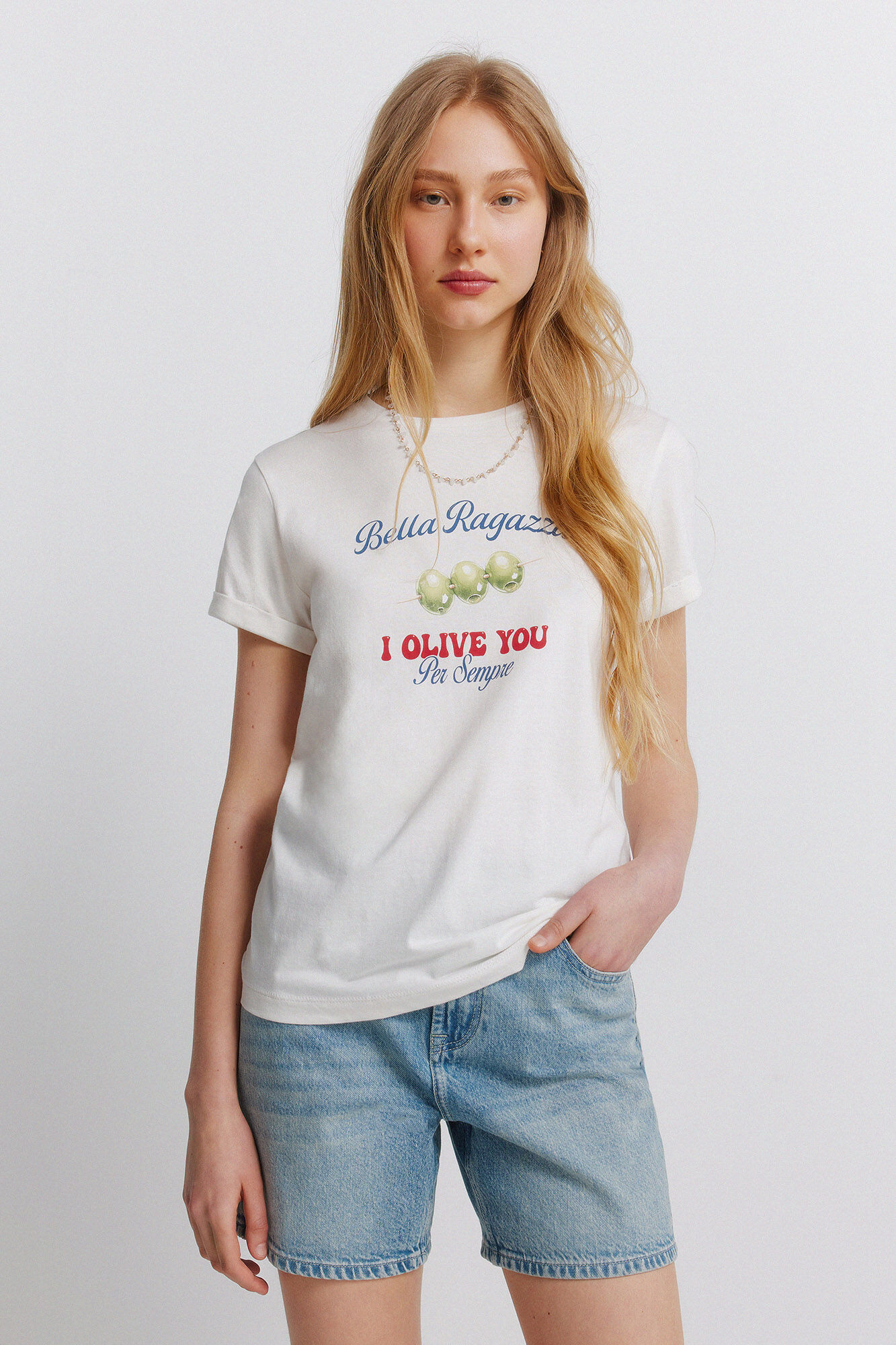 Springfield T-shirt de manga curta com desenho
