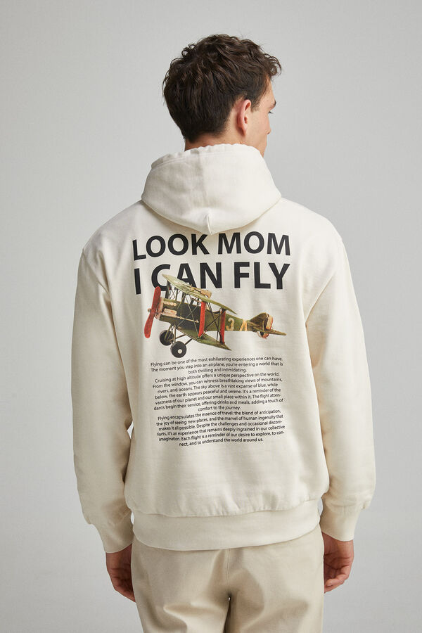 Springfield Sudadera capucha I can fly blanco