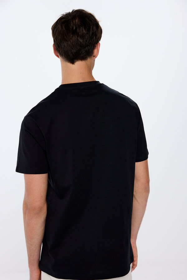 Springfield Camiseta b&aacute;sica cuello redondo negro