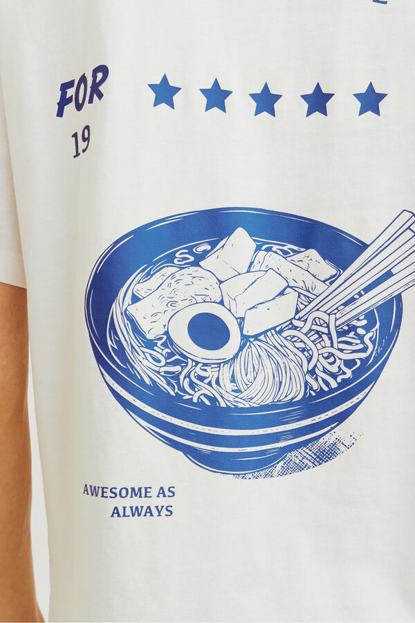 Jack & Jones Camiseta back print blanco