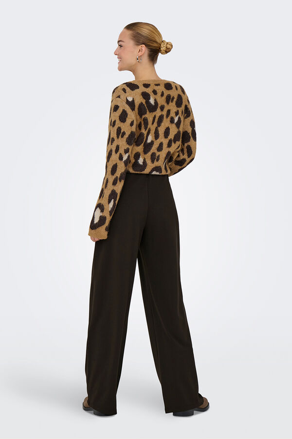 JDY Pantal&oacute;n largo wideleg marr&oacute;n