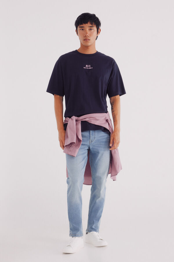 Springfield Jeans sobretintado skinny fit turquesa