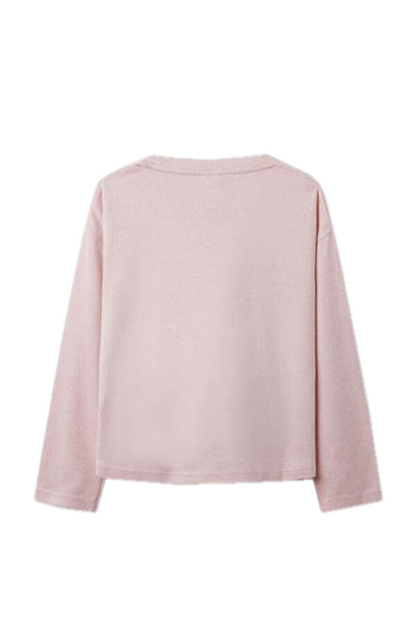 Springfield Kids T-shirt manga comprida menina p&eacute;rolas rosa