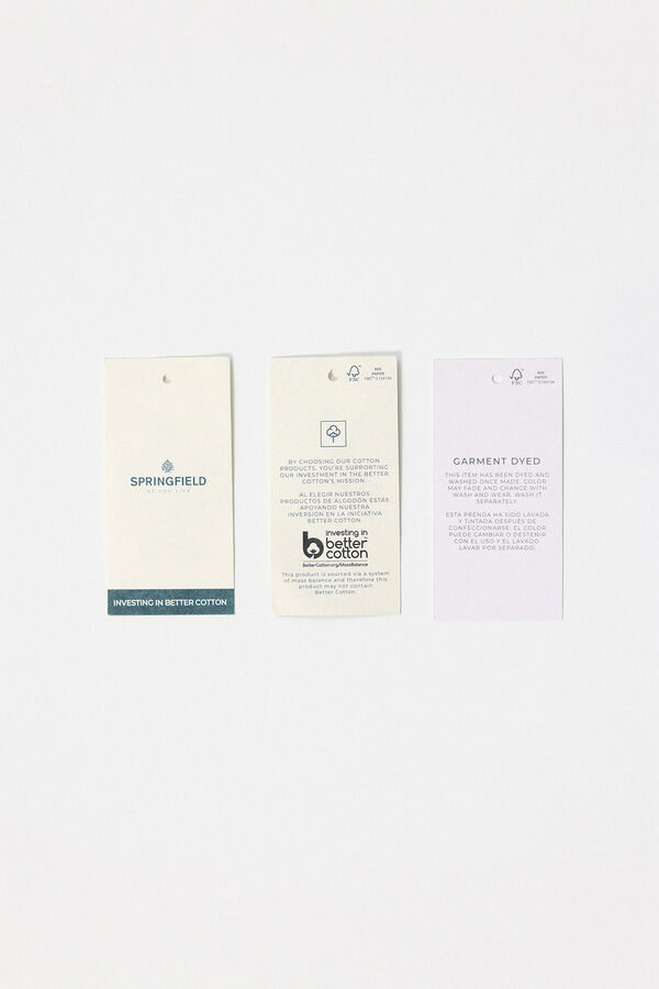 Springfield Camisa oxford tinte en prenda azul