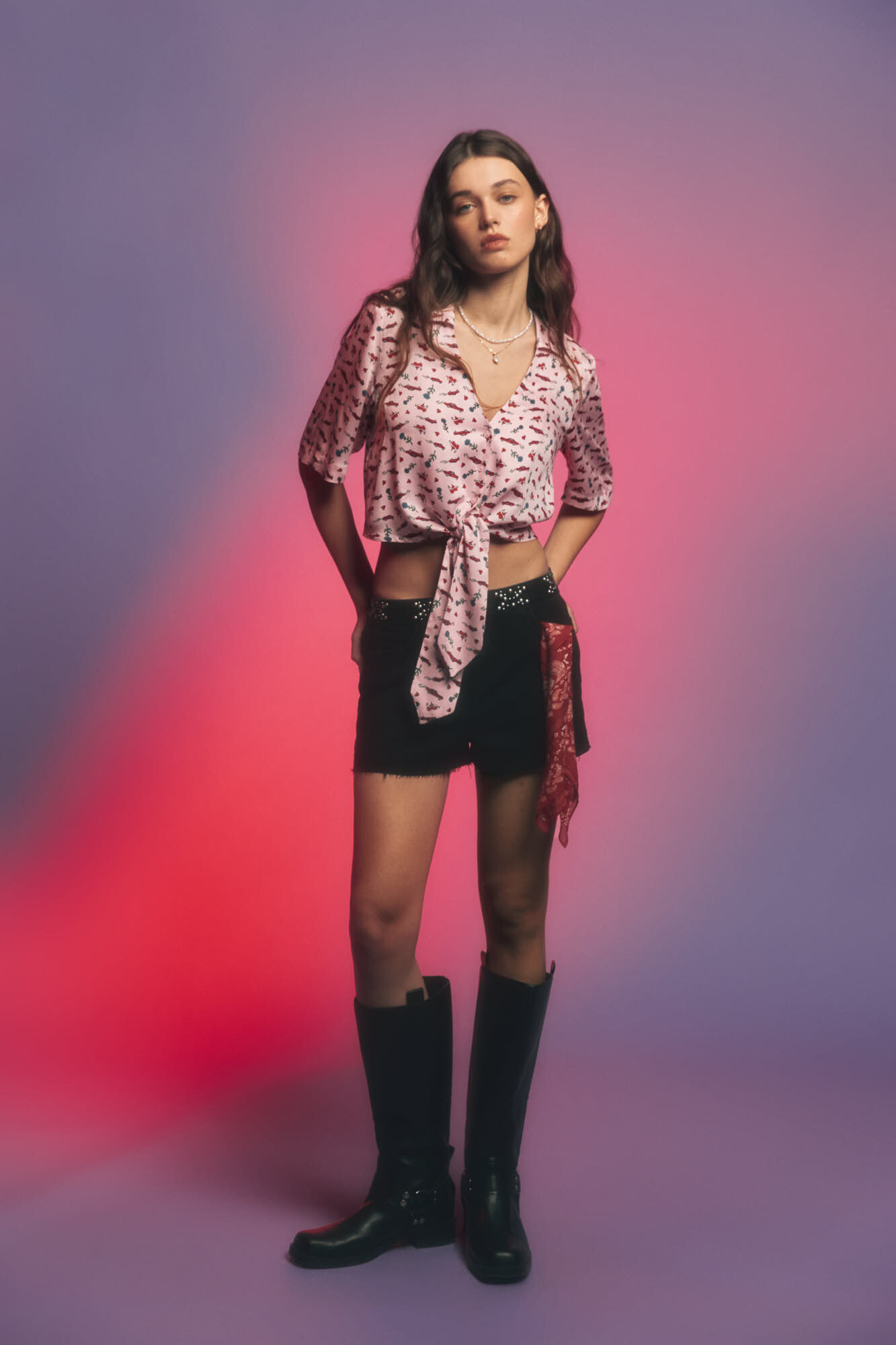 Springfield Short vaquero tachas