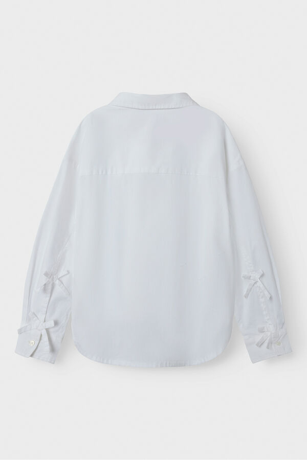 Name It Camisa de menina com baixo assim&eacute;trica branco