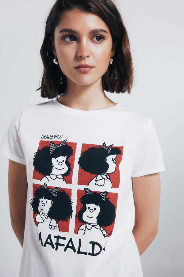 Springfield Camiseta "Mafalda" blanco