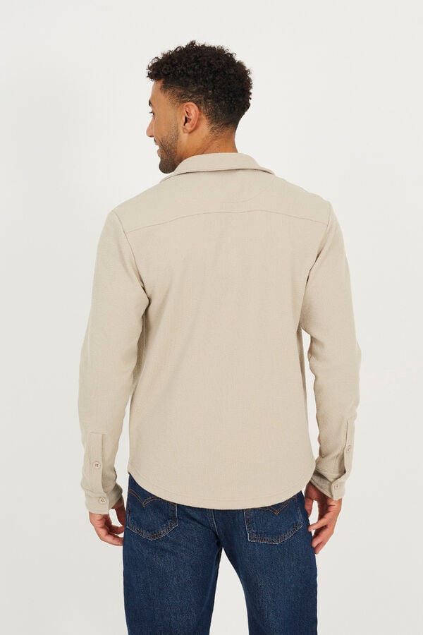 Brave Soul Camisa manga larga beige