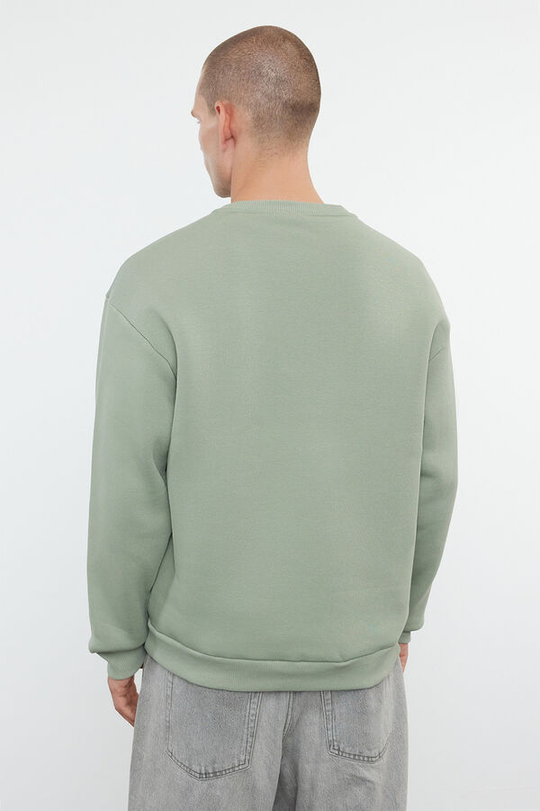 Trendyol Sweatshirt de gola redonda verde