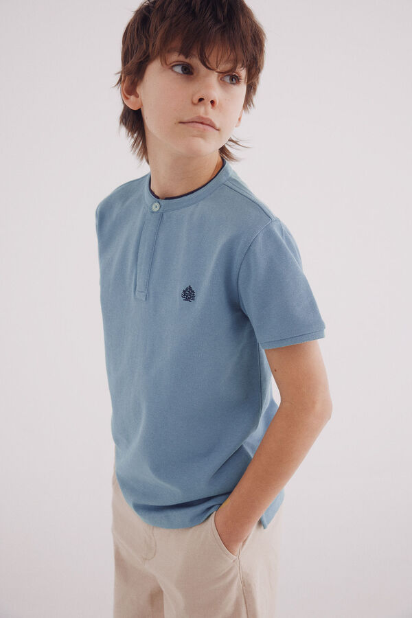 Springfield Kids Polo cuello mao ni&ntilde;o azul