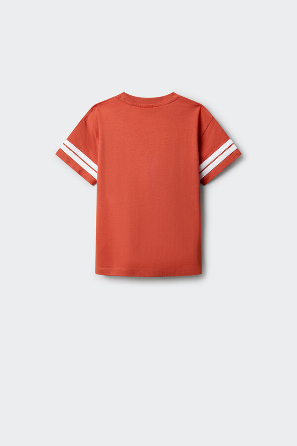 Springfield Kids T-shirt de manga curta &agrave;s riscas para menino vermelho