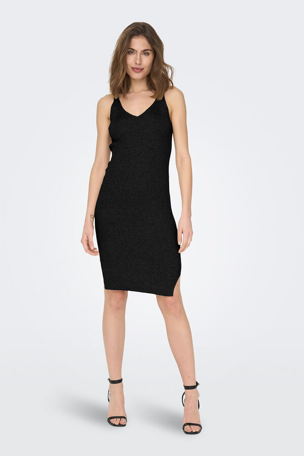 Only Vestido curto de malha preto