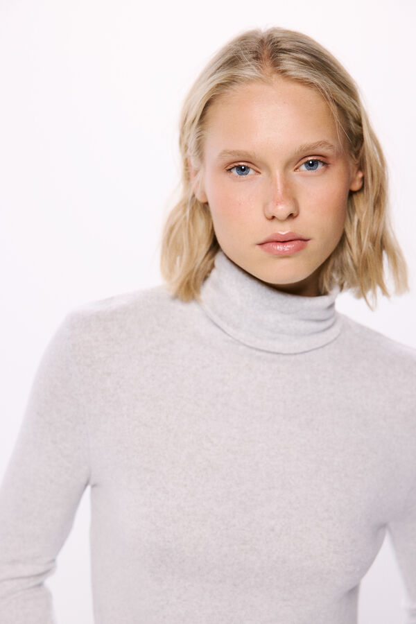 Springfield Camiseta cuello vuelto gris