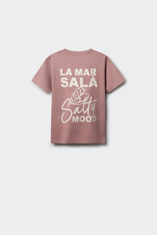 Springfield Kids T-shirt de manga curta em tecido waffle para crian&ccedil;a vermelho