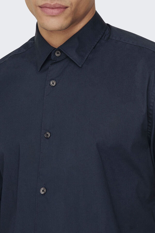 Only & Sons Camisa manga comprida Oxford azul