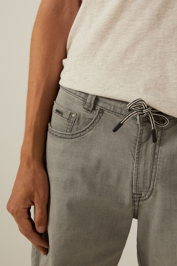 Springfield Calções jeans super leves cinzento lavagem cinza