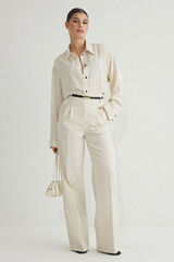 Trendyol Pantalones Palazzo plisados gris
