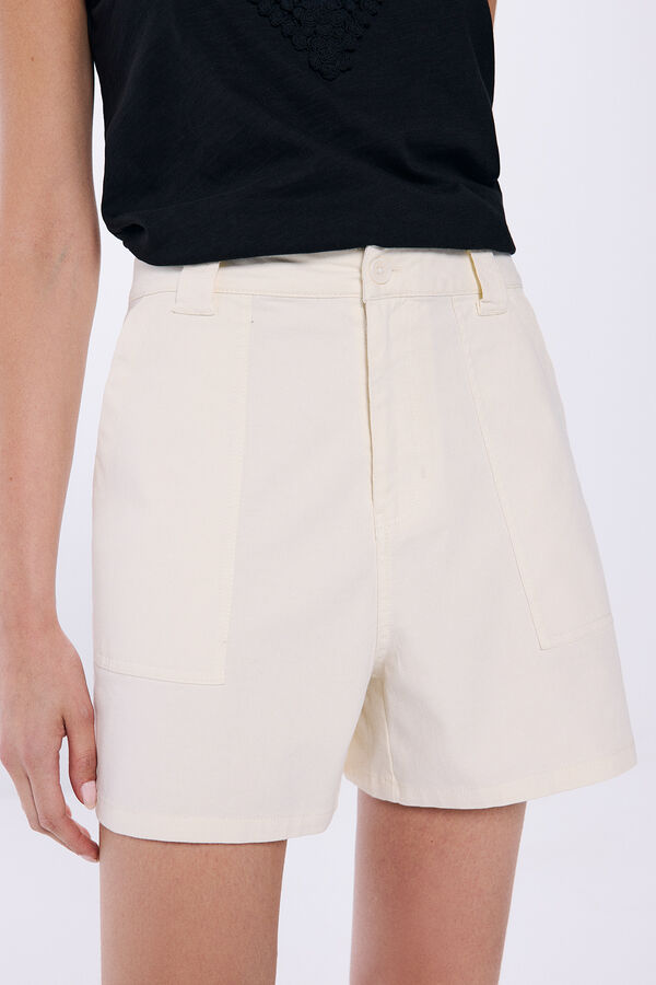 Springfield Shorts algodón bolsillos beige