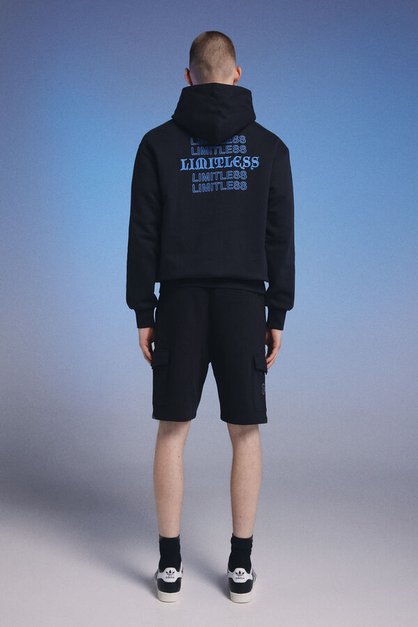 Springfield Bermuda de felpa cargo Pedri x Springfield negro