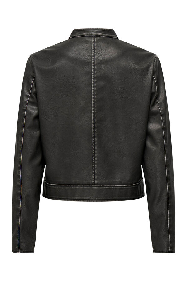 Only Jacke Lederimitat  preto