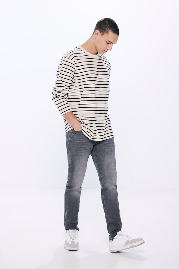 Springfield Jeans slim fit cinza escuro cinzento