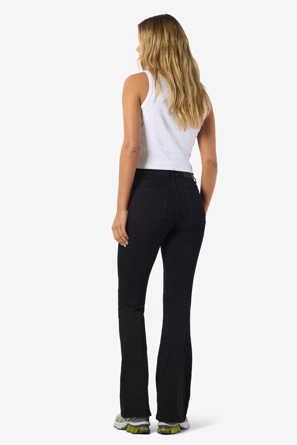 Noisy May Jeans flare de tiro alto negro