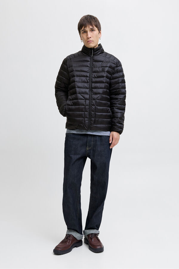 Jack & Jones Blus&atilde;o acolchoada leve preto