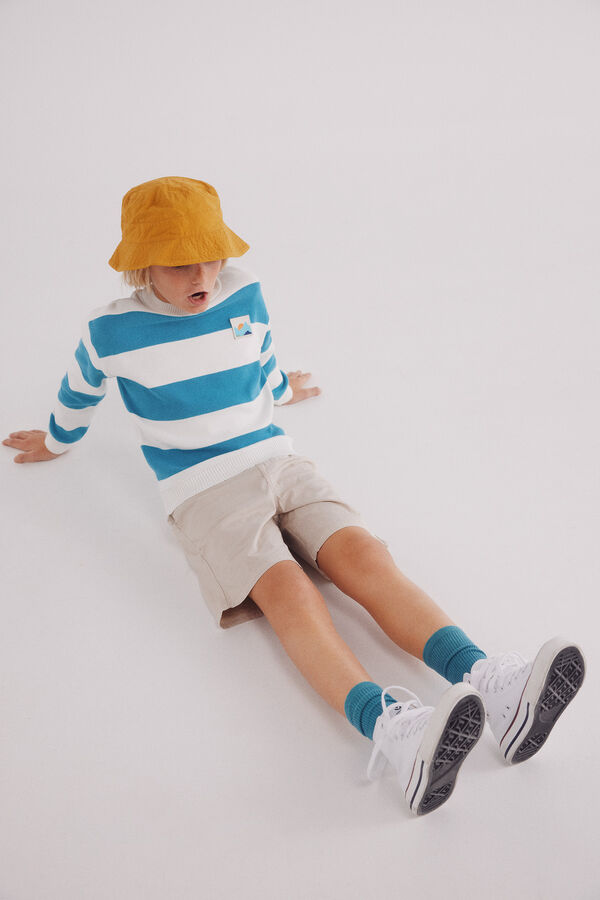 Springfield Kids Bermudas calças chino leves de menino bege