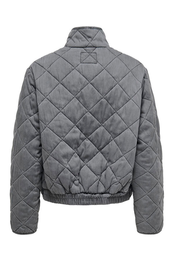 Only Chaqueta acolchada con detalle de costuras con rombos negro