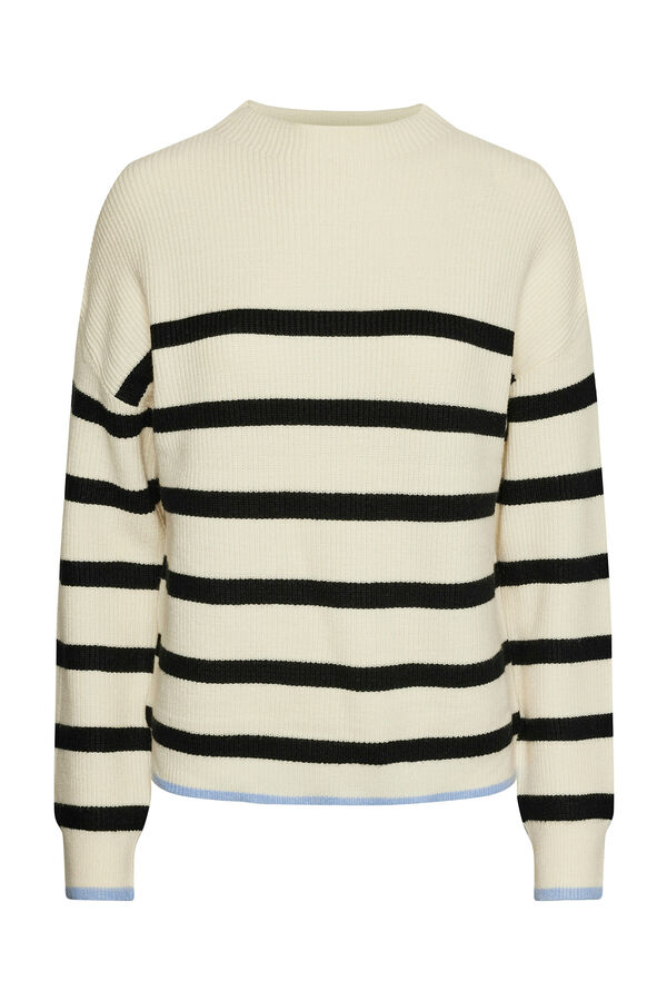 Pieces Jersey de rayas blanco