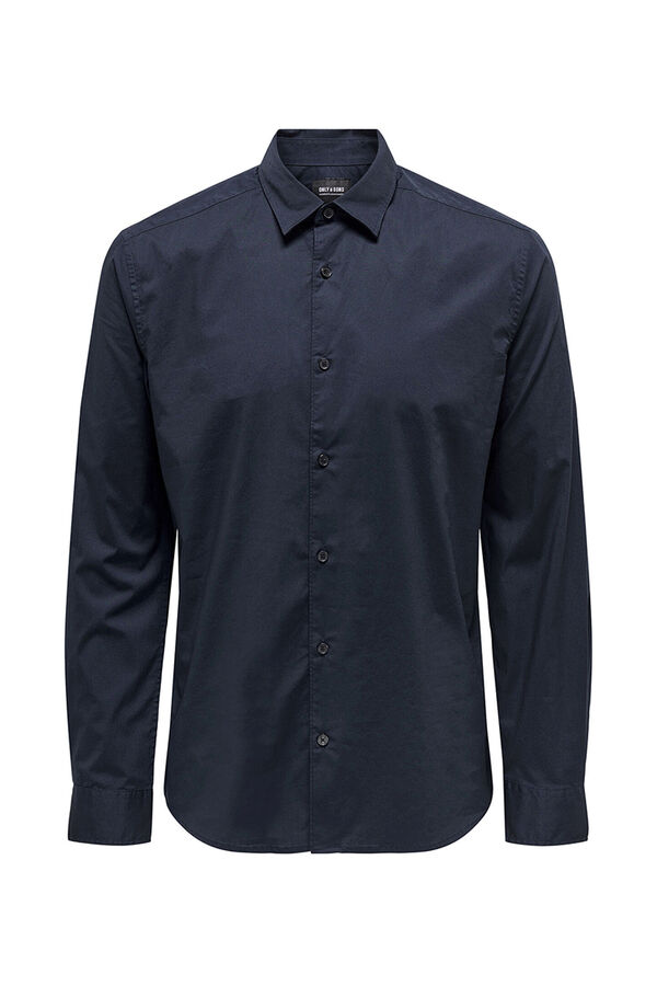 Only & Sons Camisa manga comprida Oxford azul