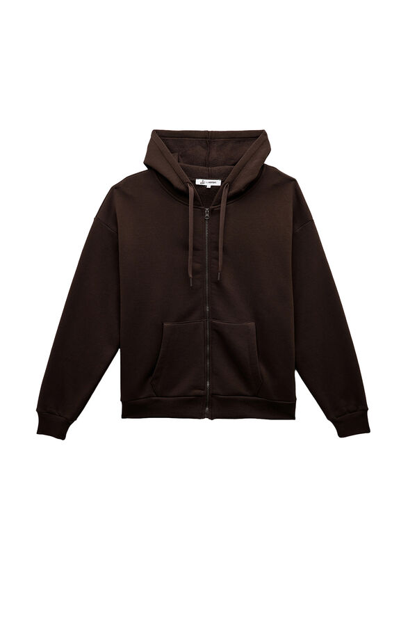 Koton Sweatshirt com fecho-&eacute;clair cru