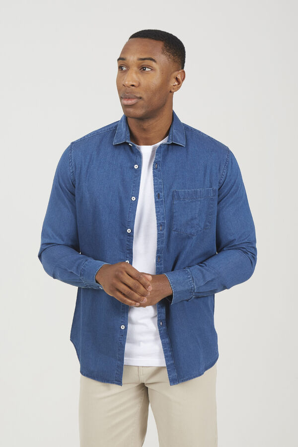 Brave Soul Camisa manga larga azul