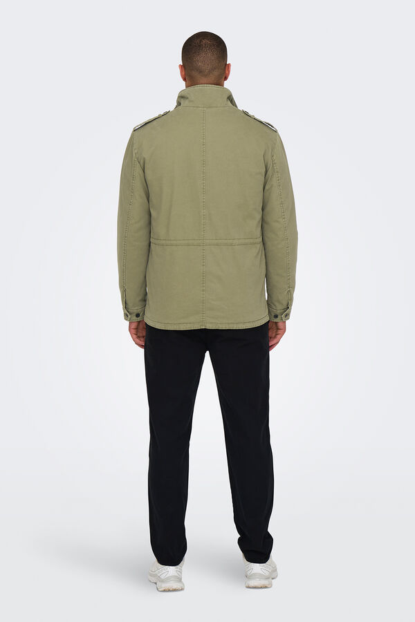 Only & Sons Chaqueta sahariana de hombre verde