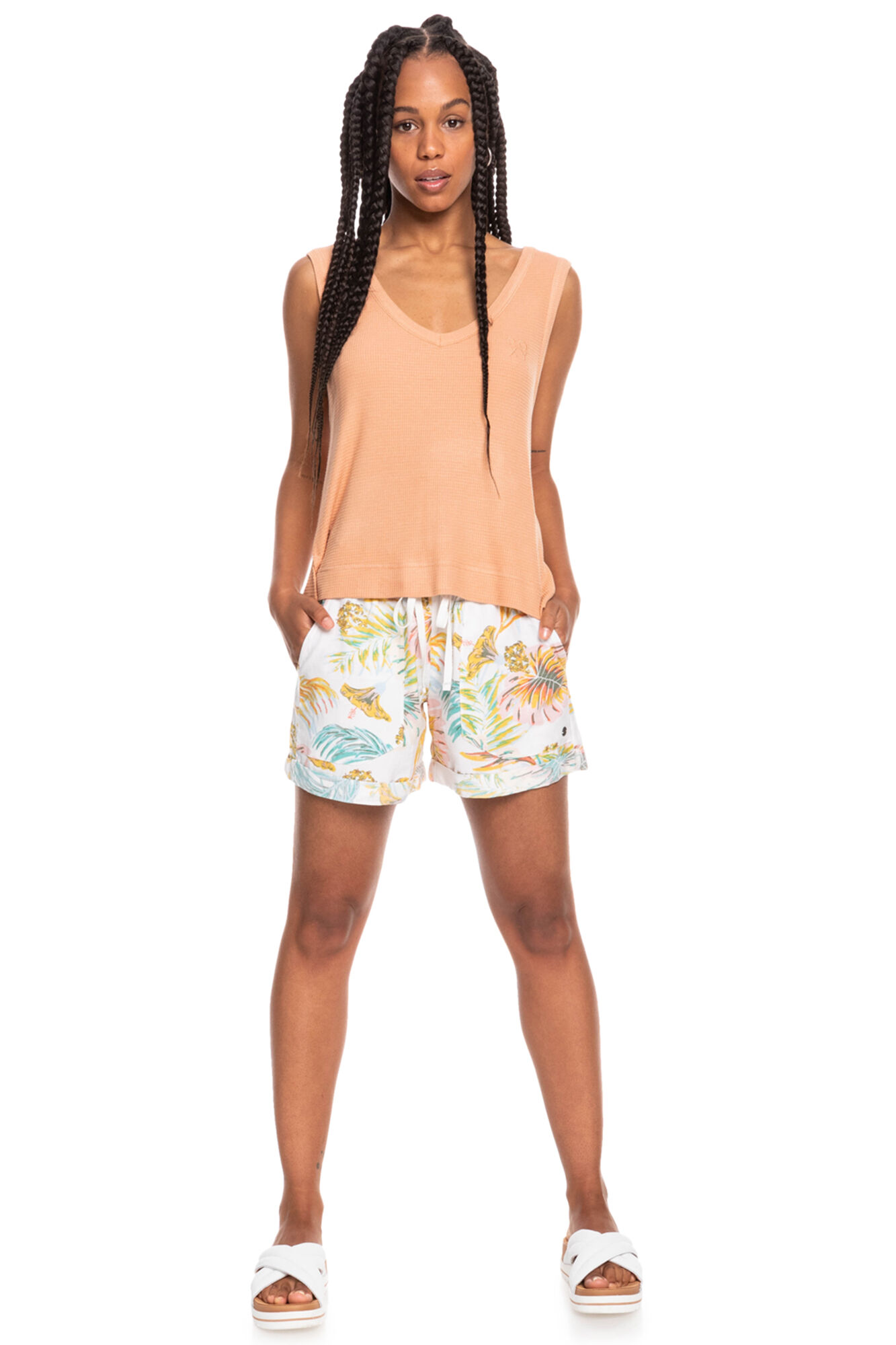 Shorts de lino cheap mujer