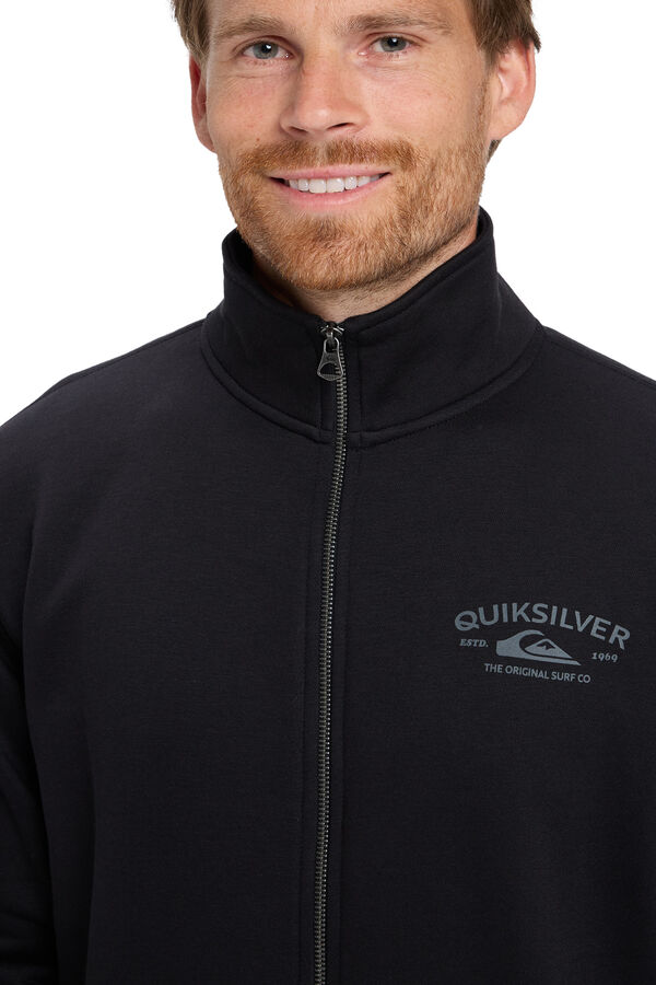 Quiksilver Zip No Hood - Polar con cremallera completa para hombre negro