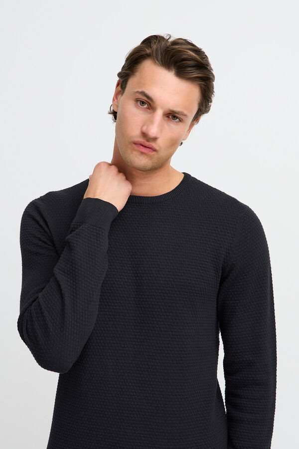 Blend Camisola de gola redonda preto