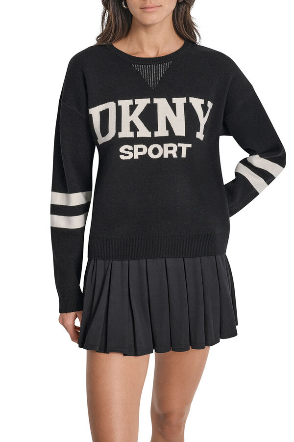 DKNY Jersey varsity negro