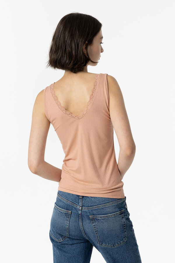 Tiffosi Pack 2 Tops Canelados com renda verde