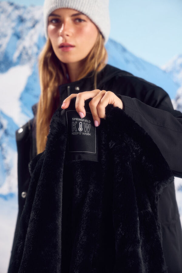 Springfield Parka 2 en 1 repelente al agua negro