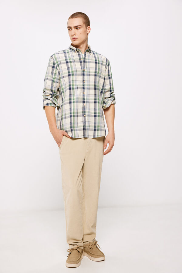 Springfield Camisa aos quadrados branco