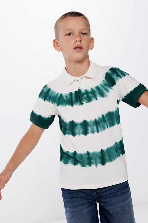 Springfield Kids Polo tye dye menino verde