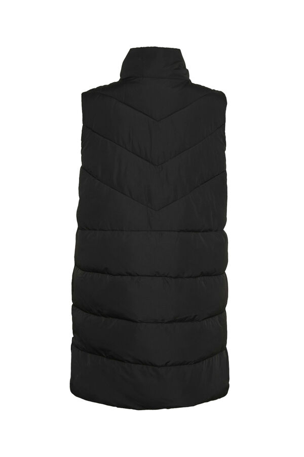 Noisy May Chaleco largo acolchado negro