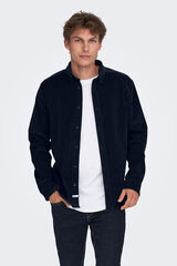 Only & Sons Camisa manga larga pana azul
