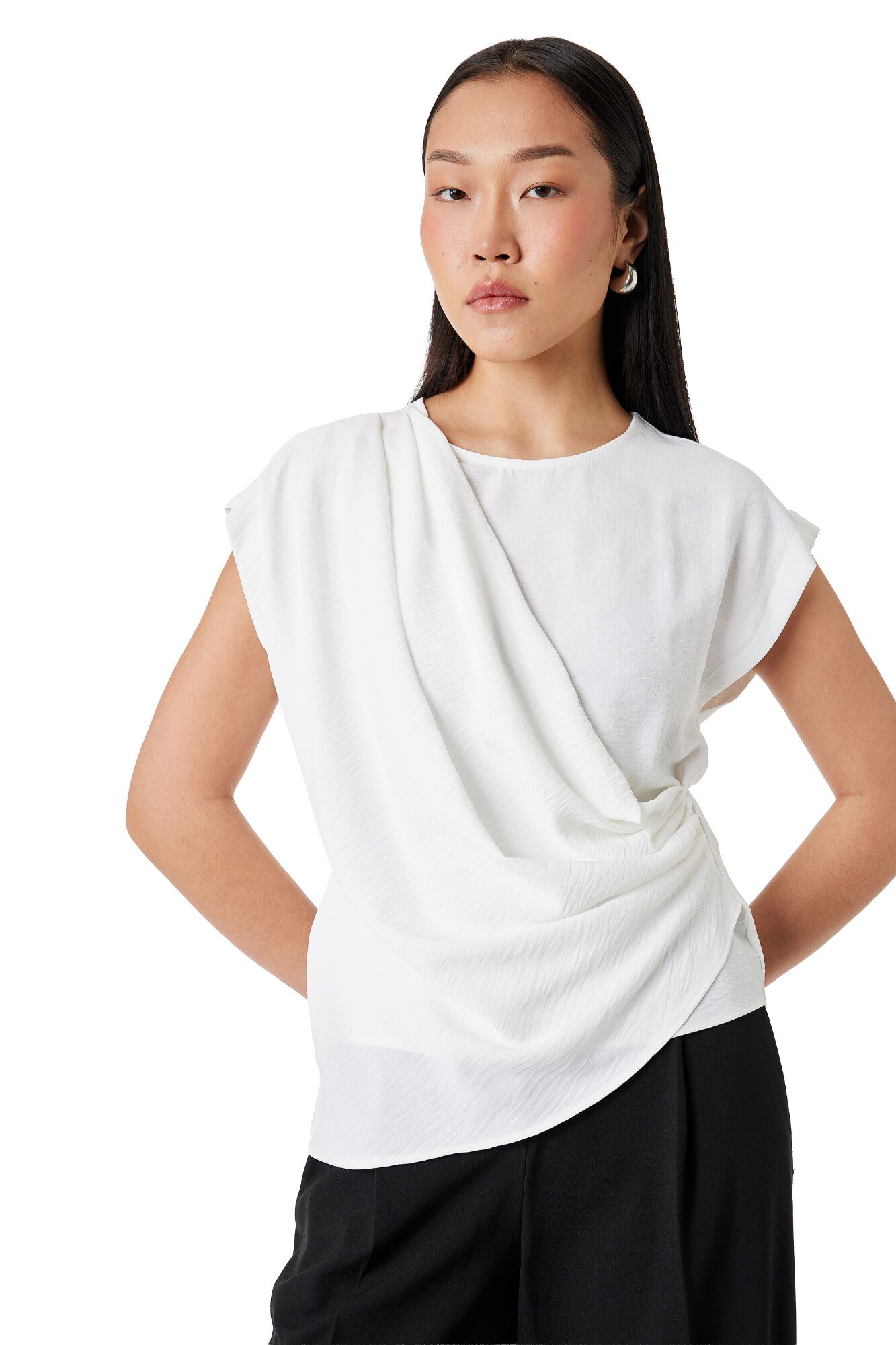 Koton Blusa assim&eacute;trica cruzada