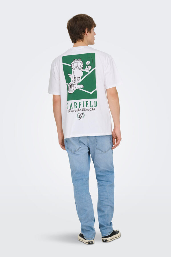 Only & Sons Camiseta Garfield blanco