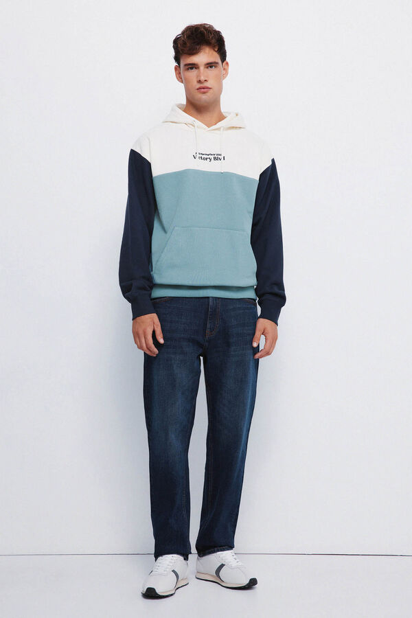 Springfield Sudadera capucha cortes turquesa