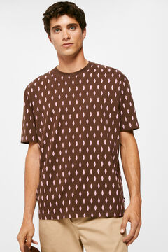 Springfield Camiseta micro marrón oscuro
